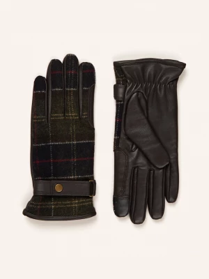 Obrázek produktu Barbour Kožené Rukavice Aubrey tmavě hnědá / tmavě zelená