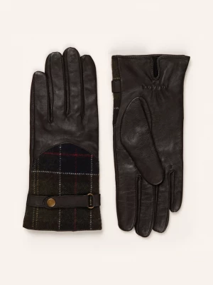 Obrázek produktu Barbour Kožené Rukavice Tartan tmavě hnědá
