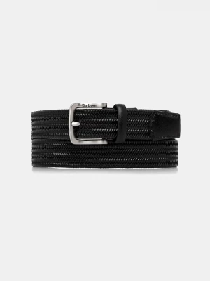 Obrázek produktu Barbour pletený pásek pánský kožený černá