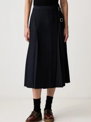 Obrázek produktu Barbour plisovaná sukně s viskózou námořnická modř