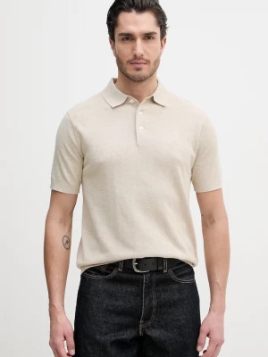 Obrázek produktu Barbour Polo tričko s přídavkem lnu Barbour Muston béžová