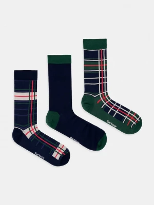 Obrázek produktu Barbour ponožky pánské s bavlnou 3-pack námořnická modř