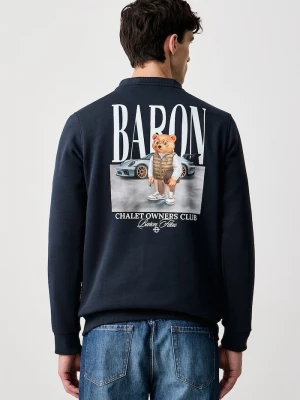 Obrázek produktu Baron Filou mikina pánská bavlnou námořnická modř