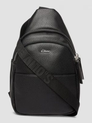 Obrázek produktu Batoh s imitací kůže s logem a Zapínáním na zip s.Oliver černá
