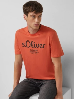 Obrázek produktu Bavlněné tričko potiskem loga s.Oliver oranžová