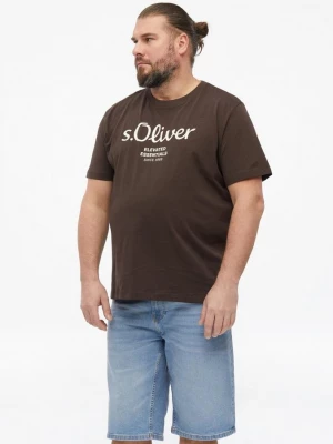 Obrázek produktu Bavlněné tričko s natištěným logem s.Oliver hnědá