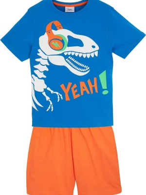 Obrázek produktu Bawełniana piżama z krótkimi spodniami (2 cz.) BonPrix niebieski