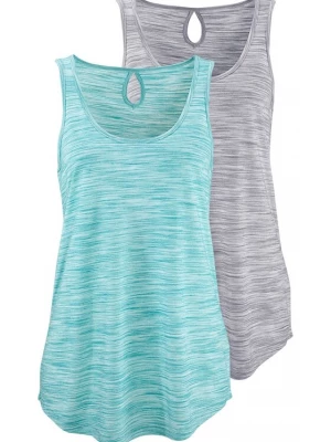 Obrázek produktu BEACH TIME Top tyrkysová / modrý melír / šedá / šedý melír