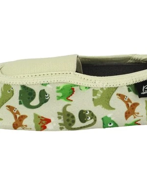 Obrázek produktu BECK Pantofle 'Funny Dinos' béžová / hnědá / zelená / olivová
