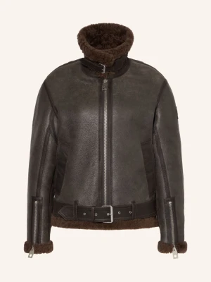 Obrázek produktu Belstaff Kožená Bunda Erskine černošedá / tmavě hnědá