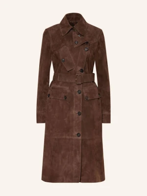 Obrázek produktu Belstaff Kožený Trenčkot tmavě hnědá