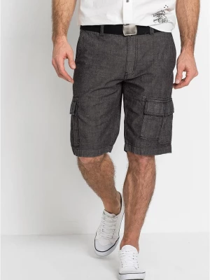 Obrázek produktu Bermudy bojówki Loose Fit z czystej bawełny BonPrix czarny