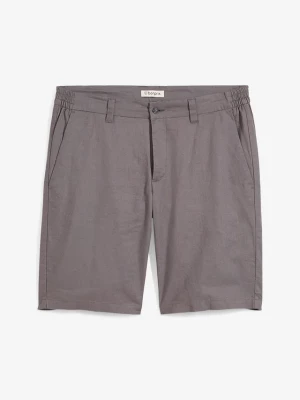 Obrázek produktu Bermudy chino regular fit z domieszką lnu BonPrix szary