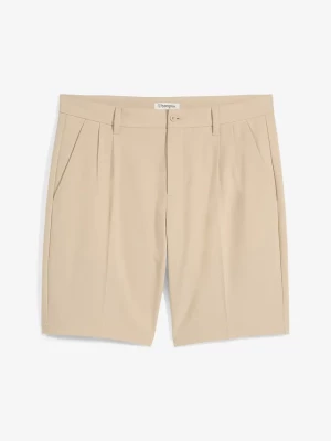 Obrázek produktu Bermudy chino z zakładkami poniżej talii, regular fit BonPrix beżowy