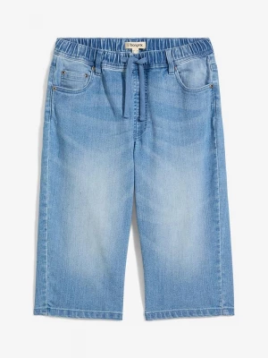 Obrázek produktu Bermudy chłopięce z gumką w talii Slim Fit BonPrix niebieski