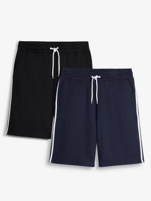 Obrázek produktu Bermudy dresowe o kroju loose fit (2 pary) BonPrix czarny