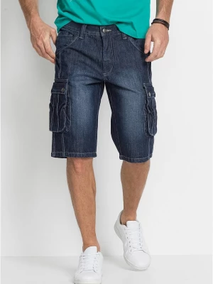 Obrázek produktu Bermudy jeansowe bojówki, regular fit BonPrix niebieski