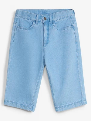 Obrázek produktu Bermudy jeansowe z regulowanym pasem, loose fit BonPrix niebieski