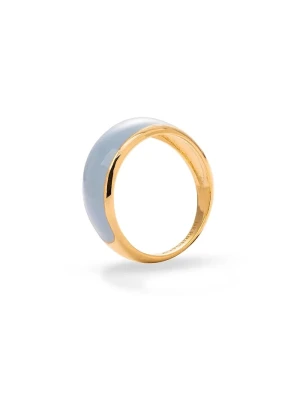 Obrázek produktu BERRIES prstýnek dámský pozlacený stříbrný Viva Vintage Blue Mini Ring zlatá