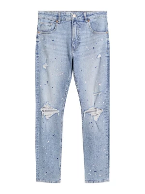 Obrázek produktu Bershka Džíny námořnická modř / světlemodrá / pudrová / bílá
