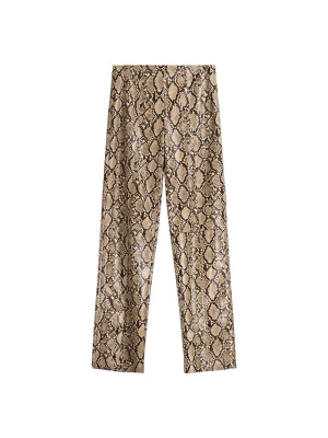 Obrázek produktu Bershka Kalhoty béžová / světle béžová / hnědá / černá