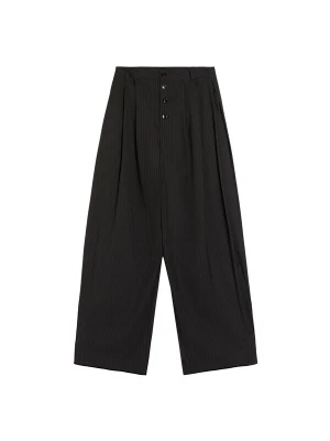 Obrázek produktu Bershka Kalhoty černá / bílá