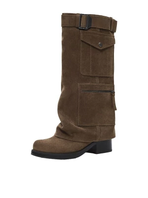Obrázek produktu Bershka Kovbojské boty tmavě hnědá
