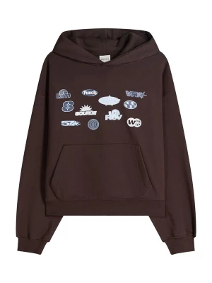 Obrázek produktu Bershka Mikina námořnická modř / světlemodrá / čokoládová