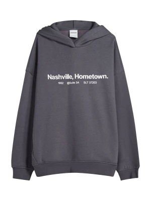 Obrázek produktu Bershka Mikina tmavě šedá / bílá