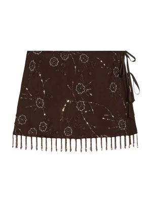 Obrázek produktu Bershka Plážový ručník tmavě hnědá