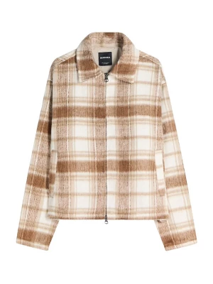 Obrázek produktu Bershka Přechodná bunda hnědá / cappuccino / bílá