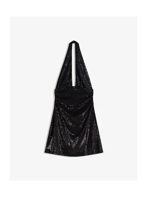 Obrázek produktu Bershka Šaty '(BASBER) VESTIDO MINI C / HALTER FRUNCES BRILLO' černá