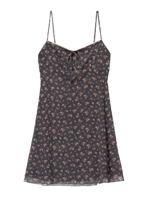 Obrázek produktu Bershka Šaty šedá / světle zelená / červená