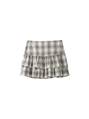 Obrázek produktu Bershka Sukně béžová / tmavě béžová / černá
