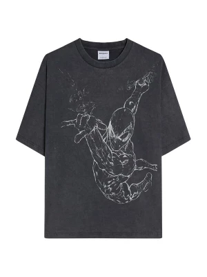 Obrázek produktu Bershka Tričko antracitová / světle šedá