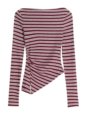 Obrázek produktu Bershka Tričko bordó / bílá