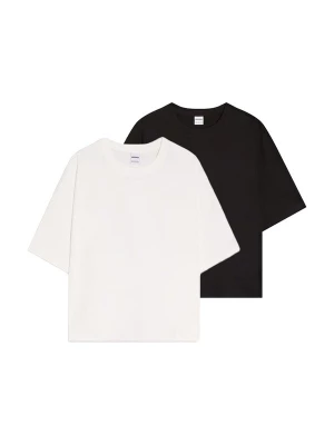 Obrázek produktu Bershka Tričko černá / barva bílé vlny