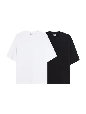 Obrázek produktu Bershka Tričko černá / bílá