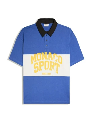 Obrázek produktu Bershka Tričko 'CLUB MONACO' modrá / žlutá / černá / bílá