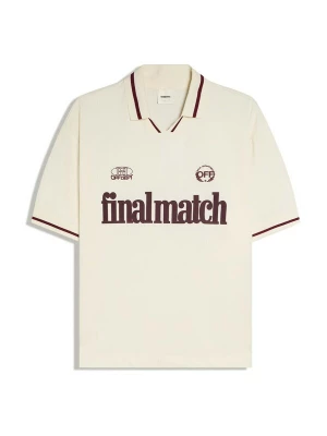 Obrázek produktu Bershka Tričko 'FINAL MATCH' krémová / tmavě hnědá
