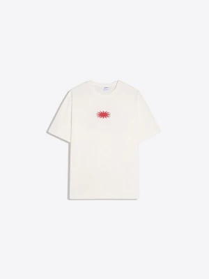 Obrázek produktu Bershka Tričko 'PARADISE CLUB' karmínově červené / bílá