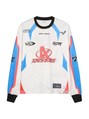 Obrázek produktu Bershka Tričko 'RACING WINDOWS' nebeská modř / jasně červená / černá / bílá