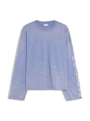 Obrázek produktu Bershka Tričko safírová / světlemodrá / bílá