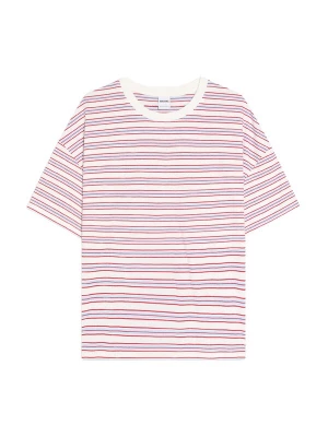Obrázek produktu Bershka Tričko světlemodrá / karmínově červené / bílá