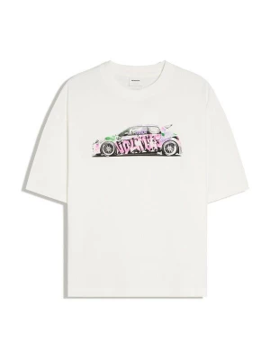 Obrázek produktu Bershka Tričko zelená / světle růžová / černá / přírodní bílá