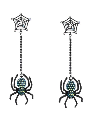 Obrázek produktu Betsey Johnson Náušnice 'Halloween-Spinnennetz' zelená / černá