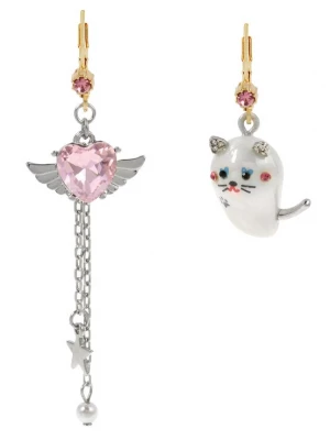 Obrázek produktu Betsey Johnson Náušnice světle šedá / pink