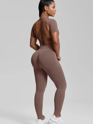 Obrázek produktu BetterMe legíny jógu dámské Ultrasculpt hnědá
