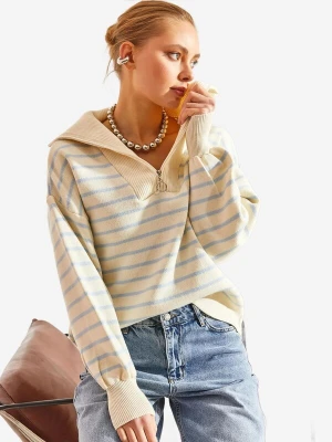 Obrázek produktu Bianco Lucci Svetr 'Pullover' béžová / modrá