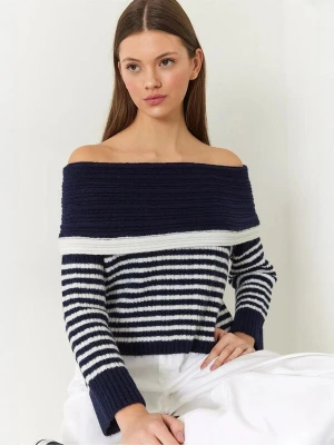 Obrázek produktu Bianco Lucci Svetr 'Pullover' modrá / bílá